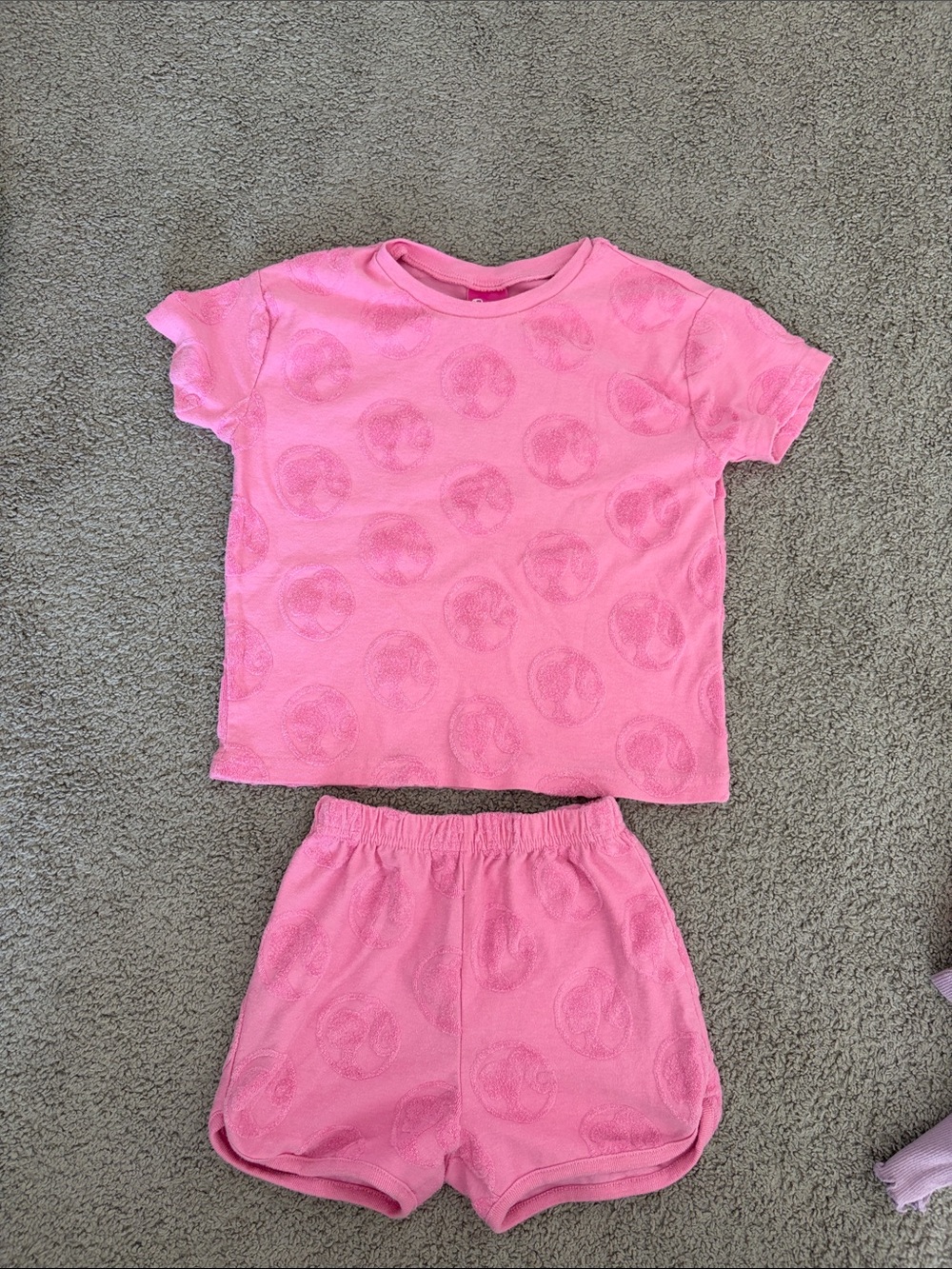 Barbie Pink Short Sleeve Top & Shorts Pajama Set